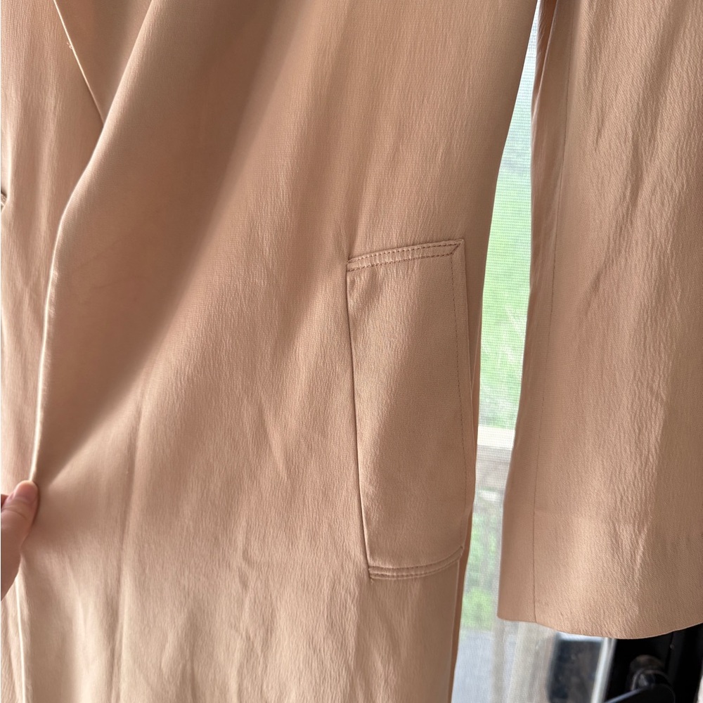 Beige Trench Coat for Women - Classic Long Coat - Picture 10 of 13